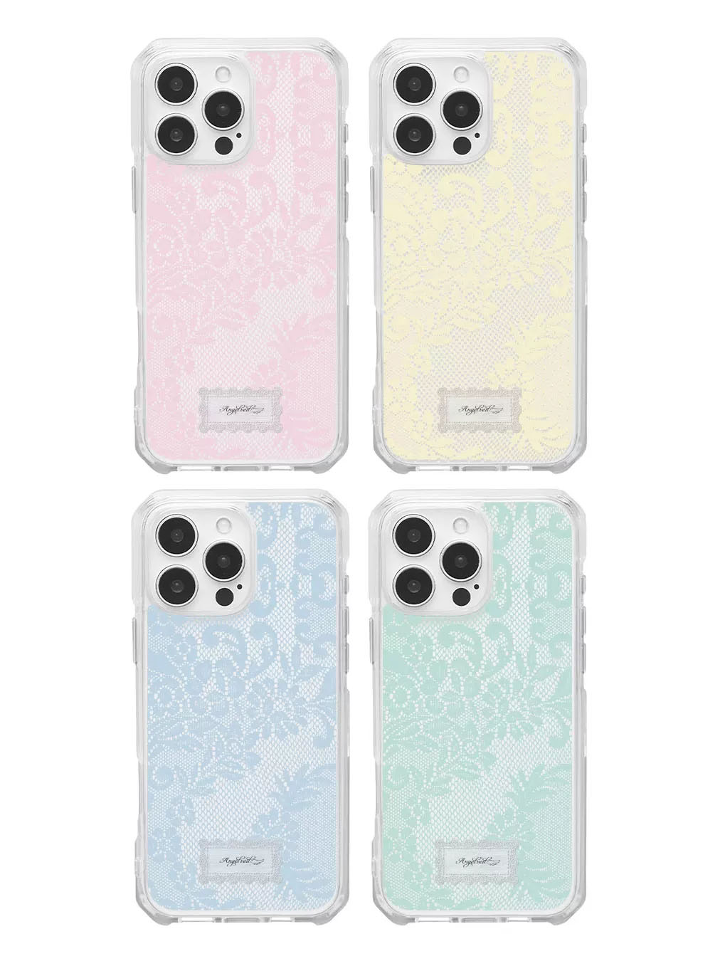 Phone Cases Girly - Cover Trasparente Coreana Ins con Pizzo