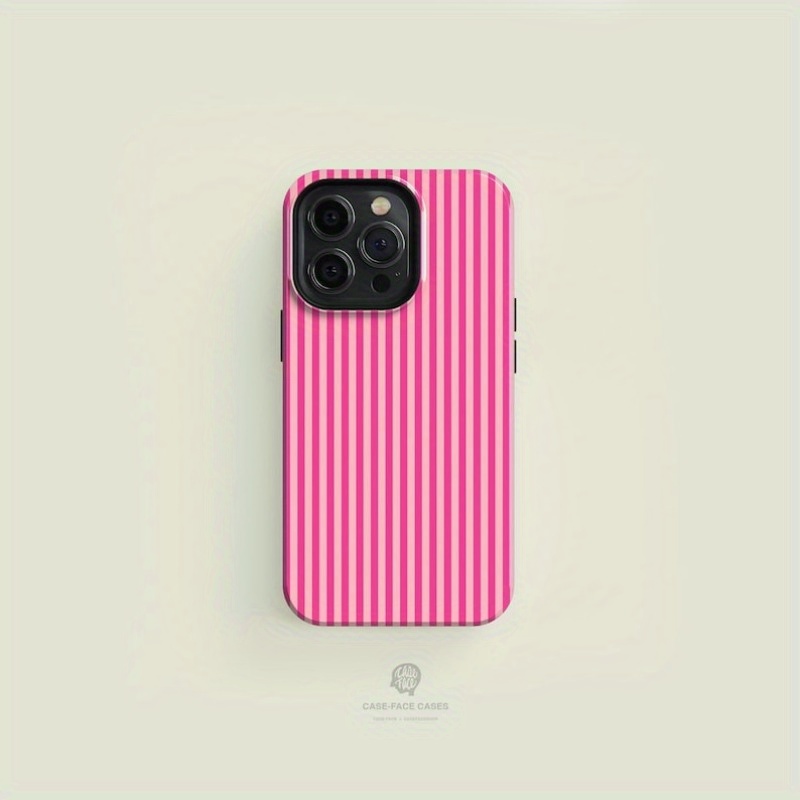 Buy Phone Cases - Custodia Rigida a Righe Rosa su