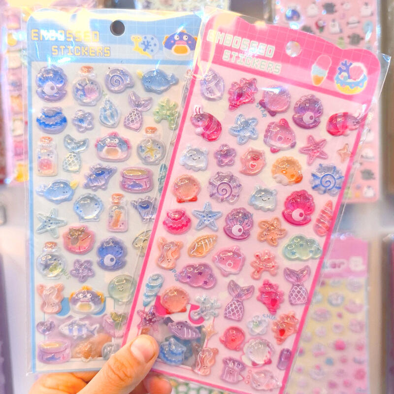 Phone Cases Girly - Adesivi 3D a Rilievo con Conchiglie
