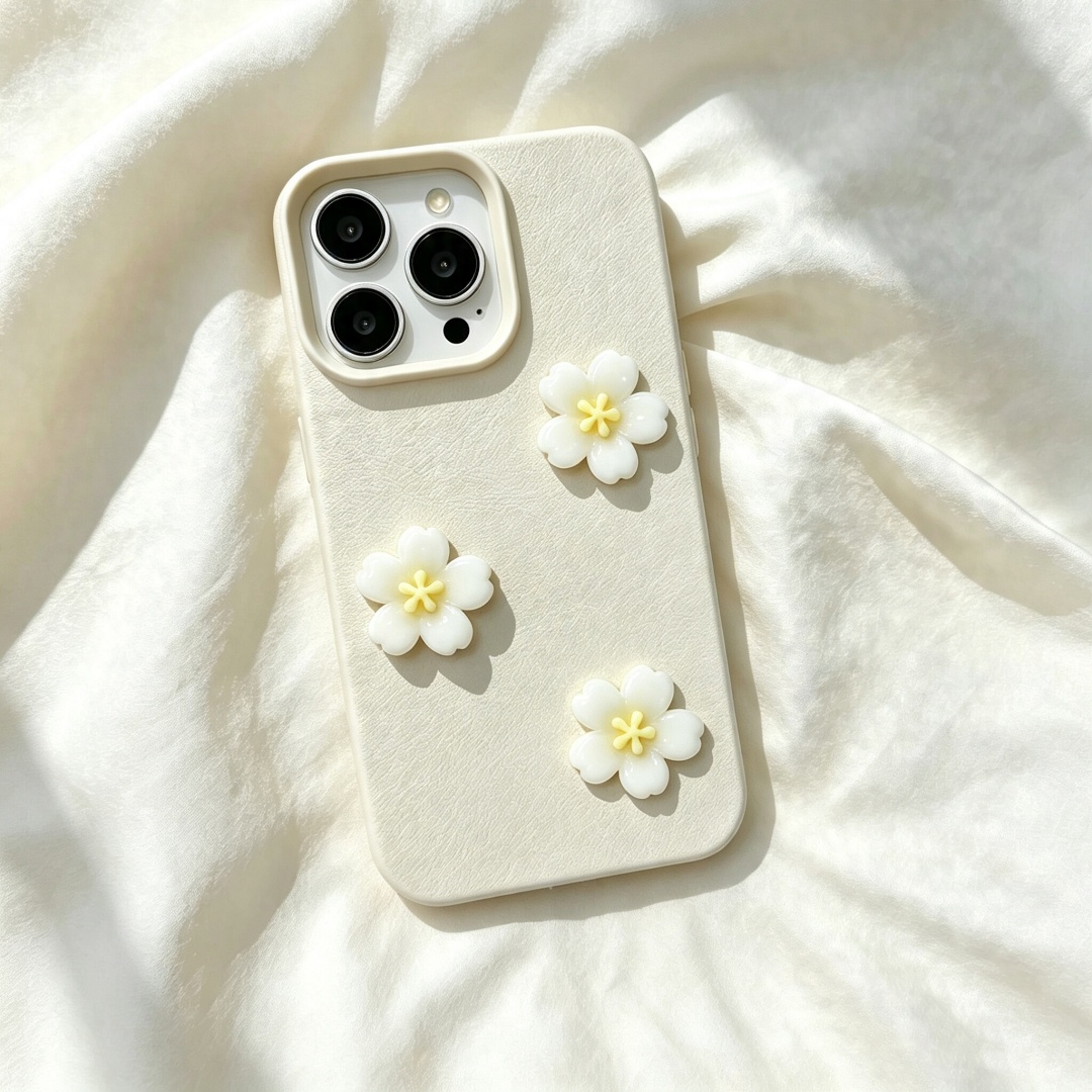 Phone Cases Girly - Custodia Morbida 3D con Fiori di