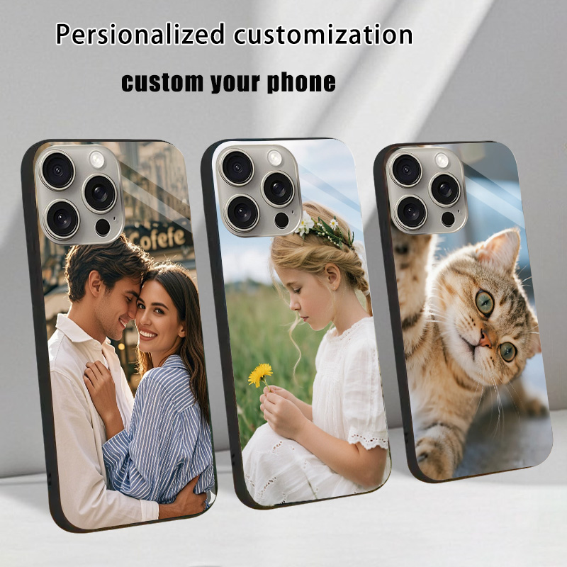 Phone Cases Personalised - Custodia in vetro temperato personalizzato per