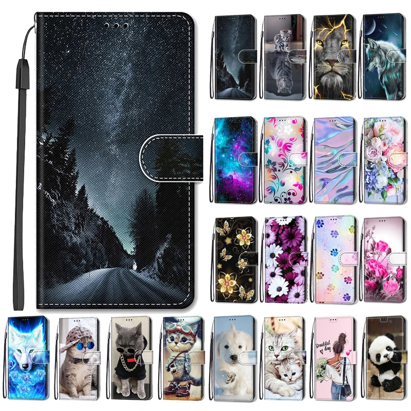 Phone Cases Moto G - Custodia Flip con motivo floreale per