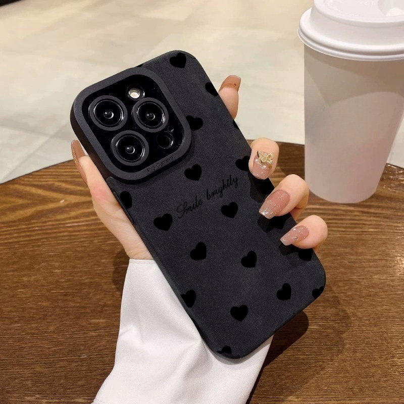 Nuovo lusso nero amore cuore c - Phone Cases Classy recensione e prezzo