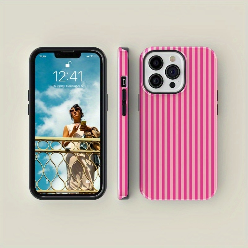 Custodia Rigida a Righe Rosa s - Buy Phone Cases recensione e prezzo