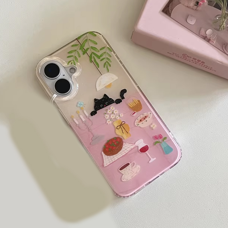 Cover Nera Creativa Y2K con Ga - Phone Cases Girly recensione e prezzo