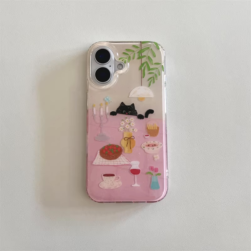Cover Nera Creativa Y2K con Ga - Phone Cases Girly recensione e prezzo